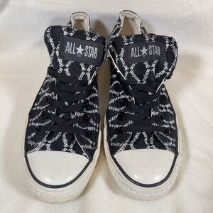 CONVERSE Product Red Chuck Taylor All Star Black w/words Shoes Men 6 Women 8 Low